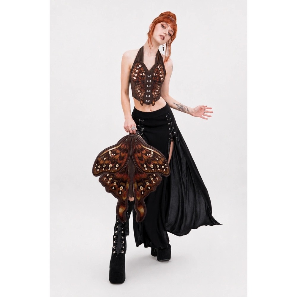 Restyle - Cinnamora Corset top - Brown
